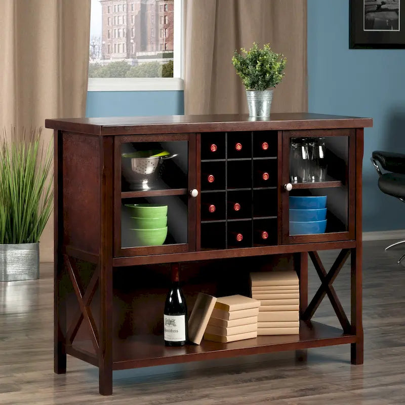 Buffet Cabinet, Cappuccino - 43.8W x 18D x 35.9H