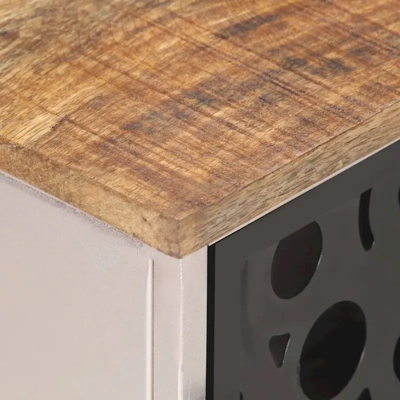 TV Stand 47.2x11.8x15.7 Rough Mango Wood