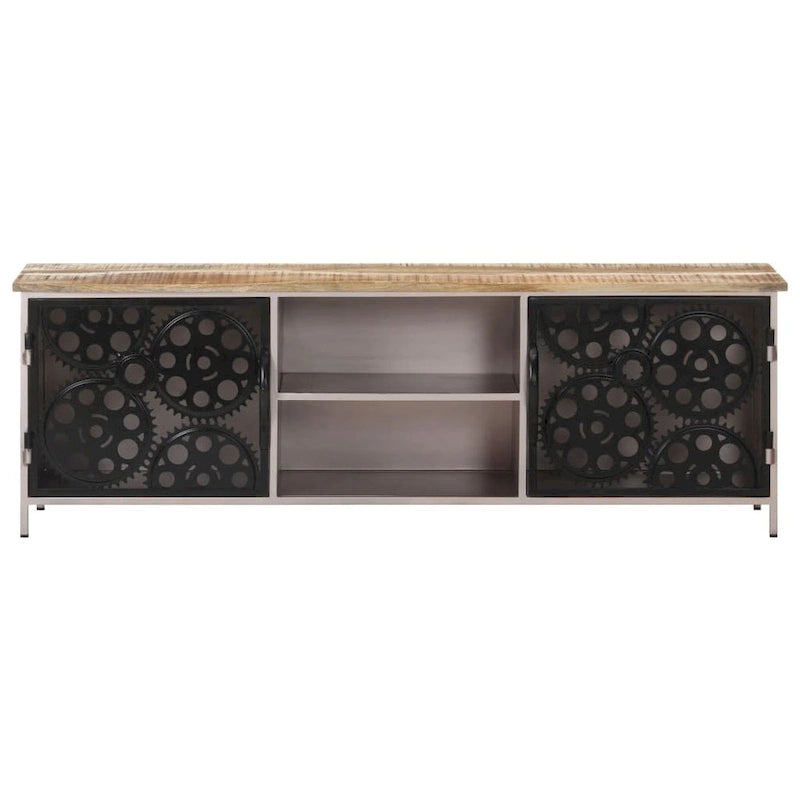 TV Stand 47.2x11.8x15.7 Rough Mango Wood