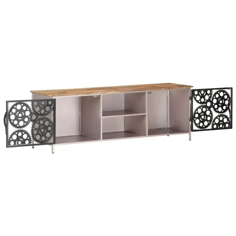 TV Stand 47.2x11.8x15.7 Rough Mango Wood