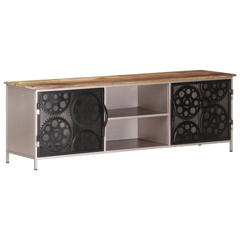 TV Stand 47.2x11.8x15.7 Rough Mango Wood