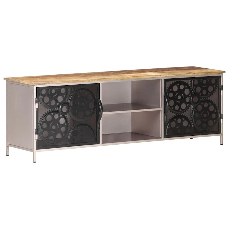 TV Stand 47.2x11.8x15.7 Rough Mango Wood