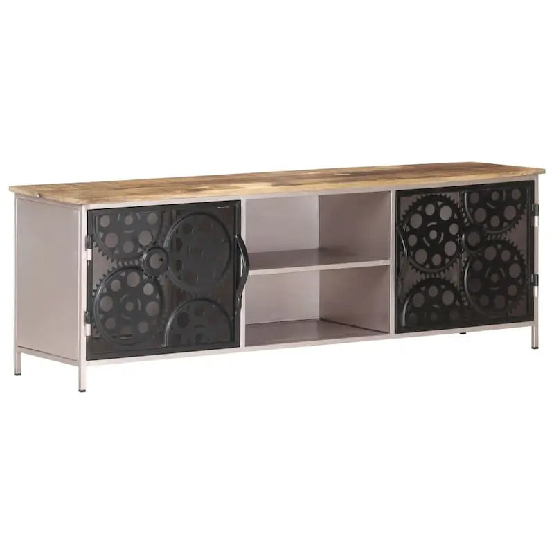 TV Stand 47.2x11.8x15.7 Rough Mango Wood