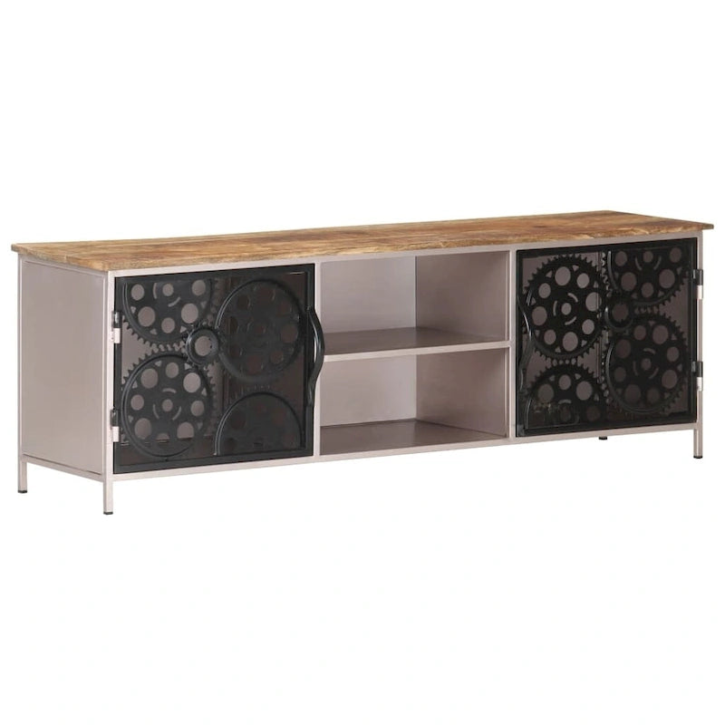 TV Stand 47.2x11.8x15.7 Rough Mango Wood