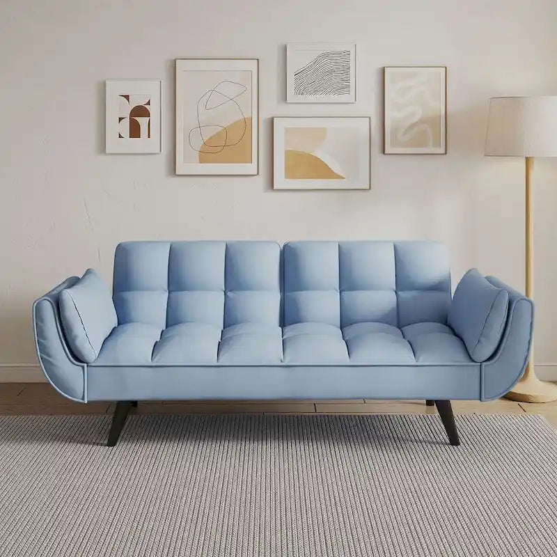 57 Futon Sofa Bed, Convertible Folding Futon Couch Recliner Lounge For Living Room