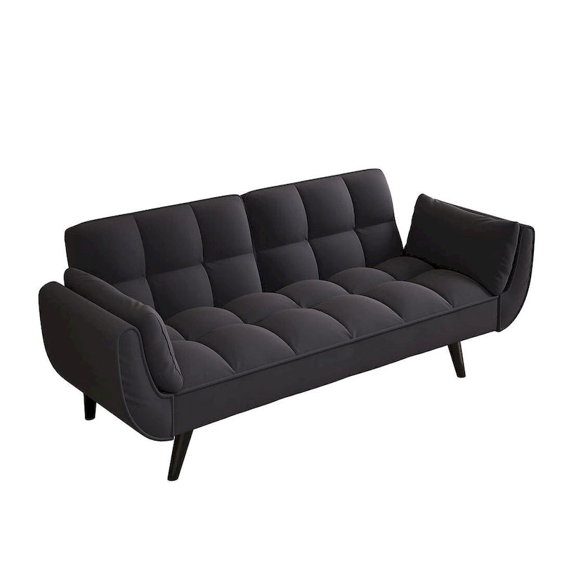 57 Futon Sofa Bed, Convertible Folding Futon Couch Recliner Lounge For Living Room