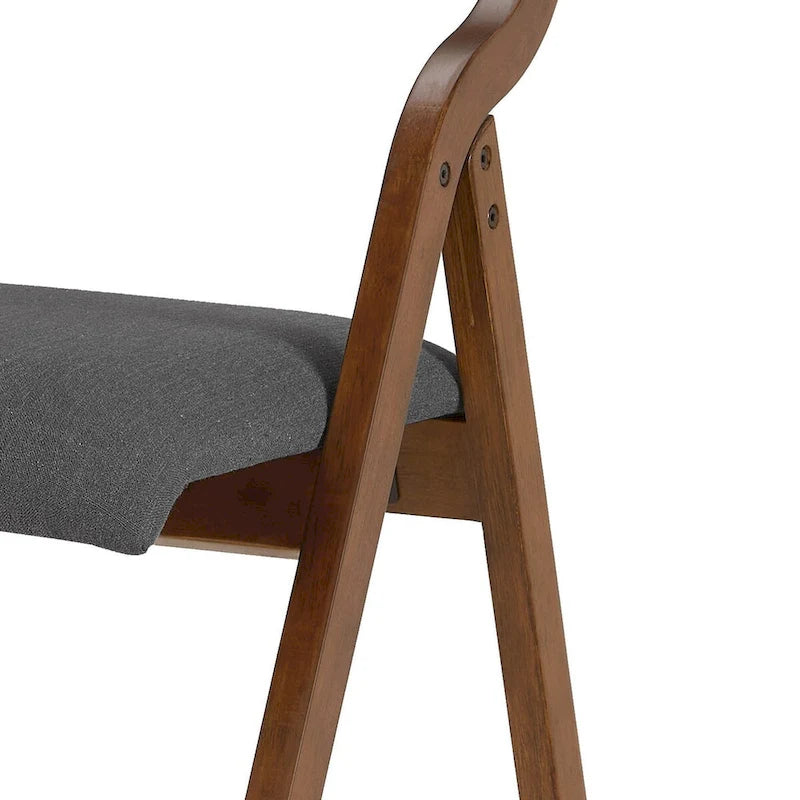 Upholstered folding Dining chair set of 2