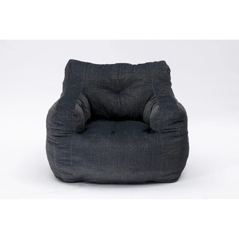 Soft Cotton Linen Fabric Bean Bag Chair Filled with Memory Sponge