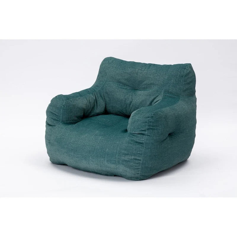 Soft Cotton Linen Fabric Bean Bag Chair Filled with Memory Sponge