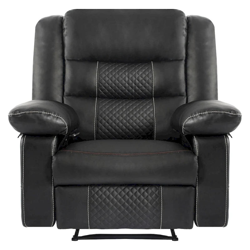 Breathable Leather Massage Recliner Chair Manual Living Room Reclining Sofa
