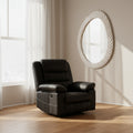Breathable Leather Massage Recliner Chair Manual Living Room Reclining Sofa