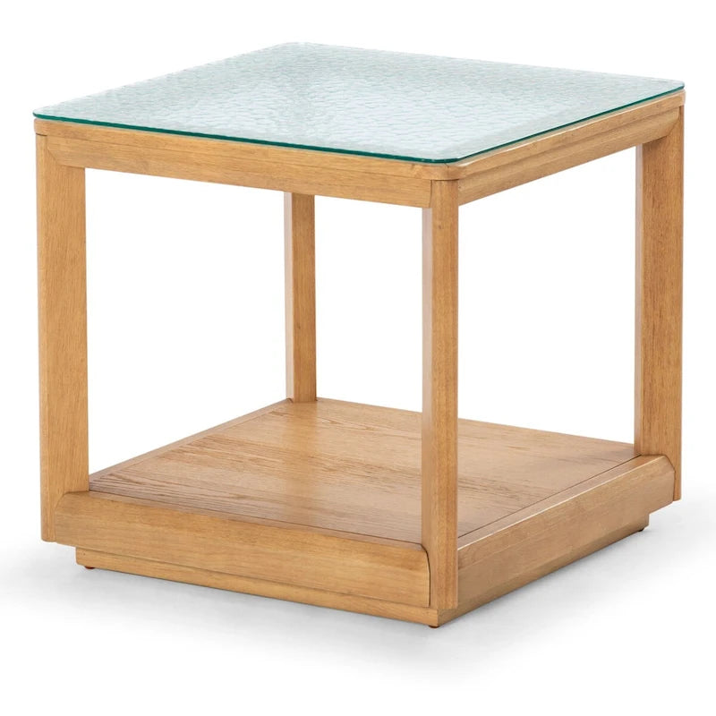 Glass Top Accent Table - 22Wx22Dx21H