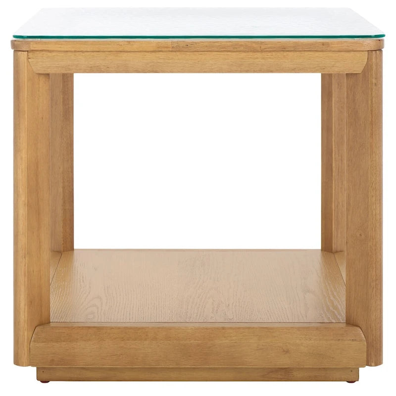 Glass Top Accent Table - 22Wx22Dx21H