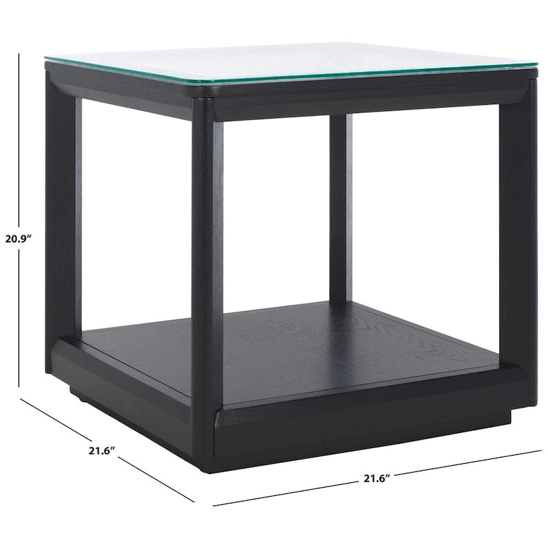 Glass Top Accent Table - 22Wx22Dx21H